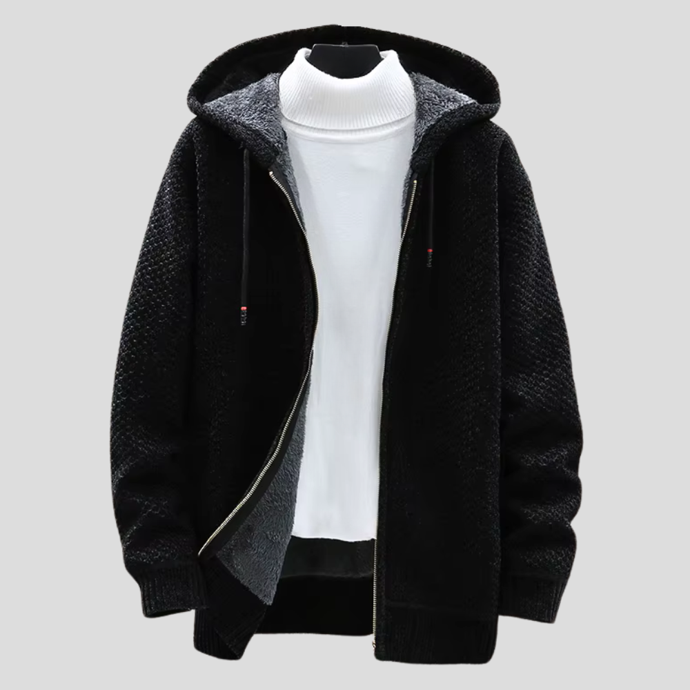 Beckett – Gemütlicher strukturierter Strick-Fleece-Hoodie für maximalen Komfort