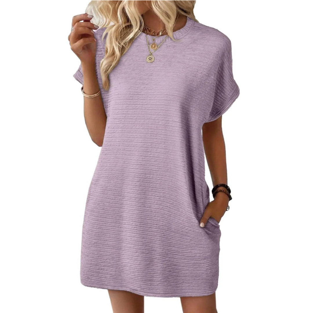 Liora | Lässiges Kleid mit Rundhalsausschnitt
