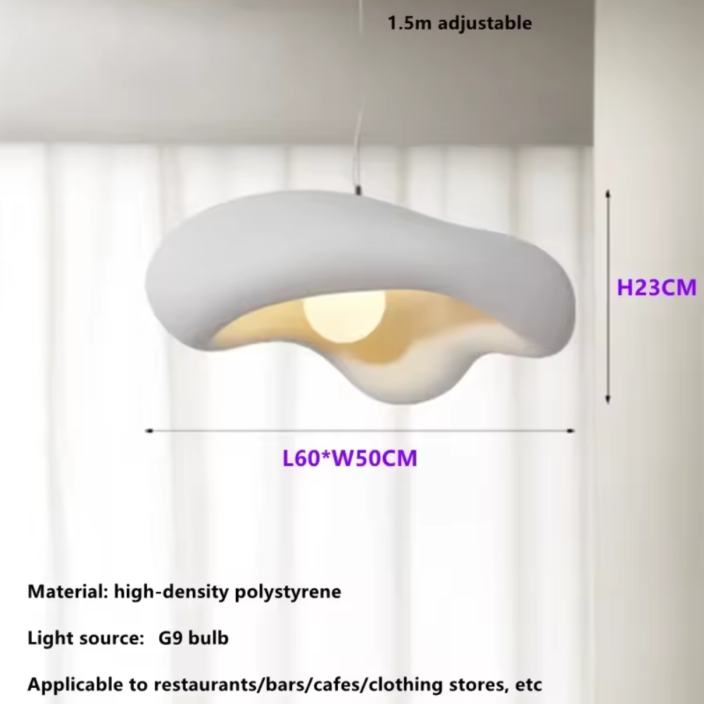 Melistara - Wabi Sabi Nordische LED-Hängeleuchte für Schlafzimmer, Esstisch und Café - Elegante und Minimalistische Beleuchtung