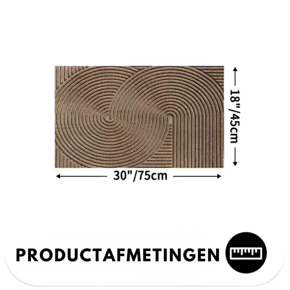 Velione - Stilvolle rechteckige PVC Fußmatte mit modernem geometrischem Muster für rutschfesten Schutz