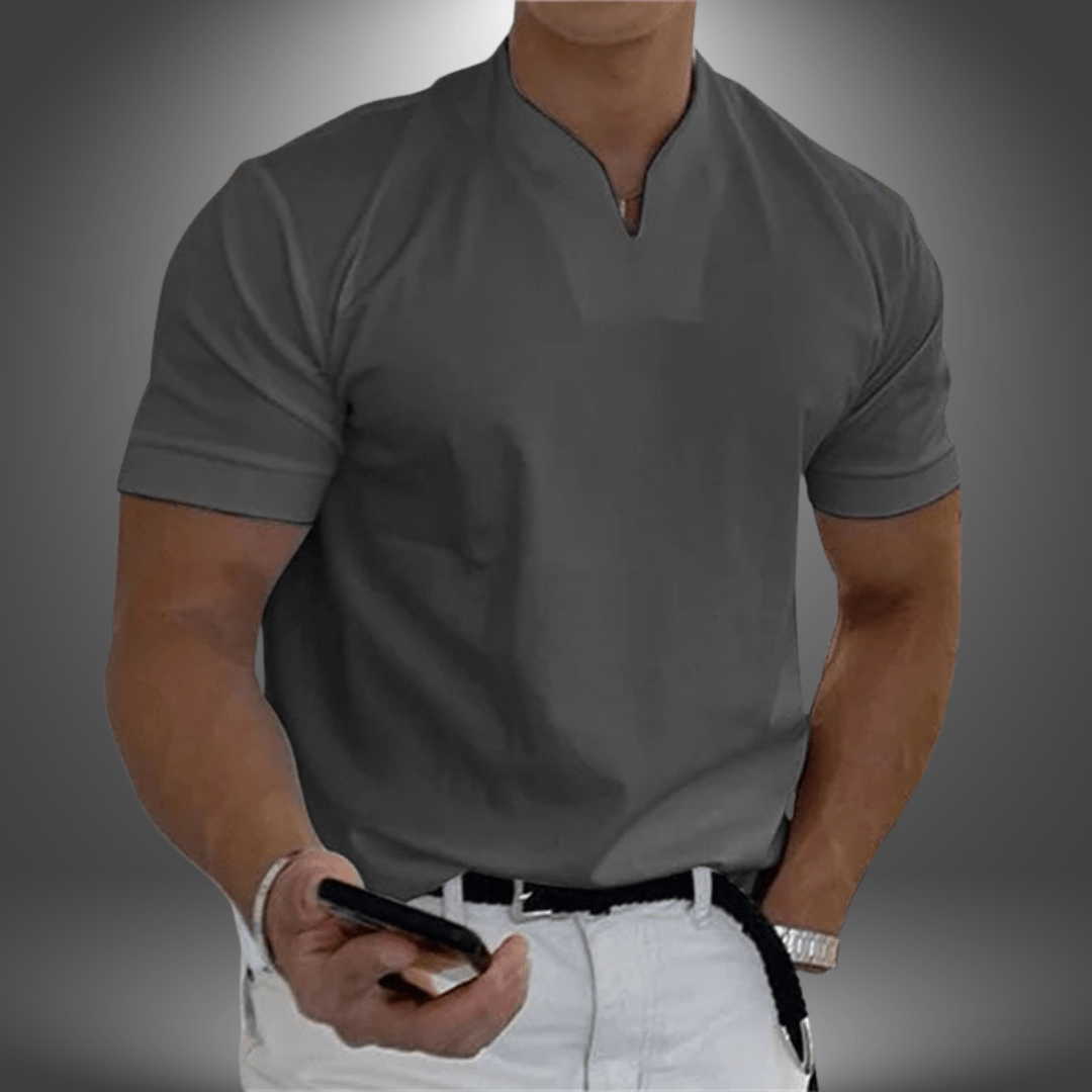Herren's Dominic V-Neck Tee – Sleek, Everyday T-Hemd