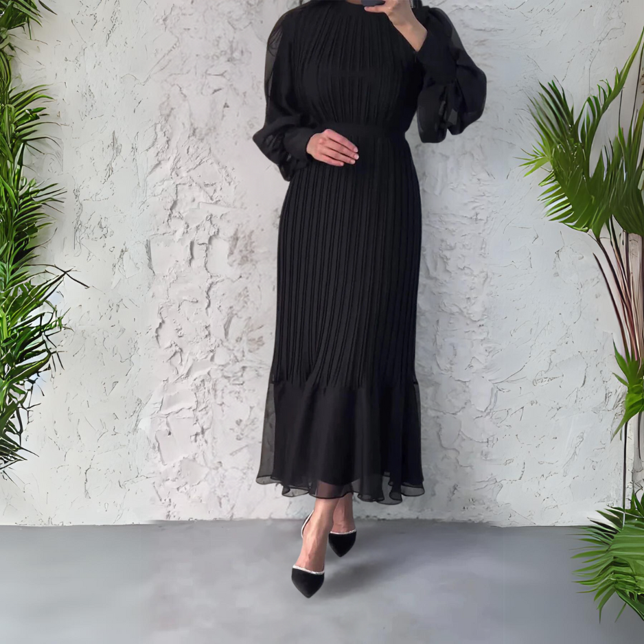 Hazel plissiertes elegantes Kleid – Mühelose Raffinesse in jeder Falte
