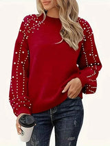 Bequemer Pullover mit Rundhalsausschnitt Damen