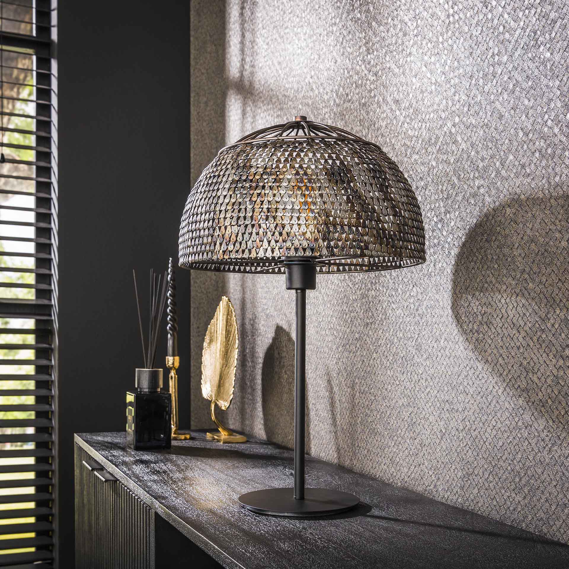 Lampe Alfie – Eleganz in Schwarz und Braun für einen stilvollen Look