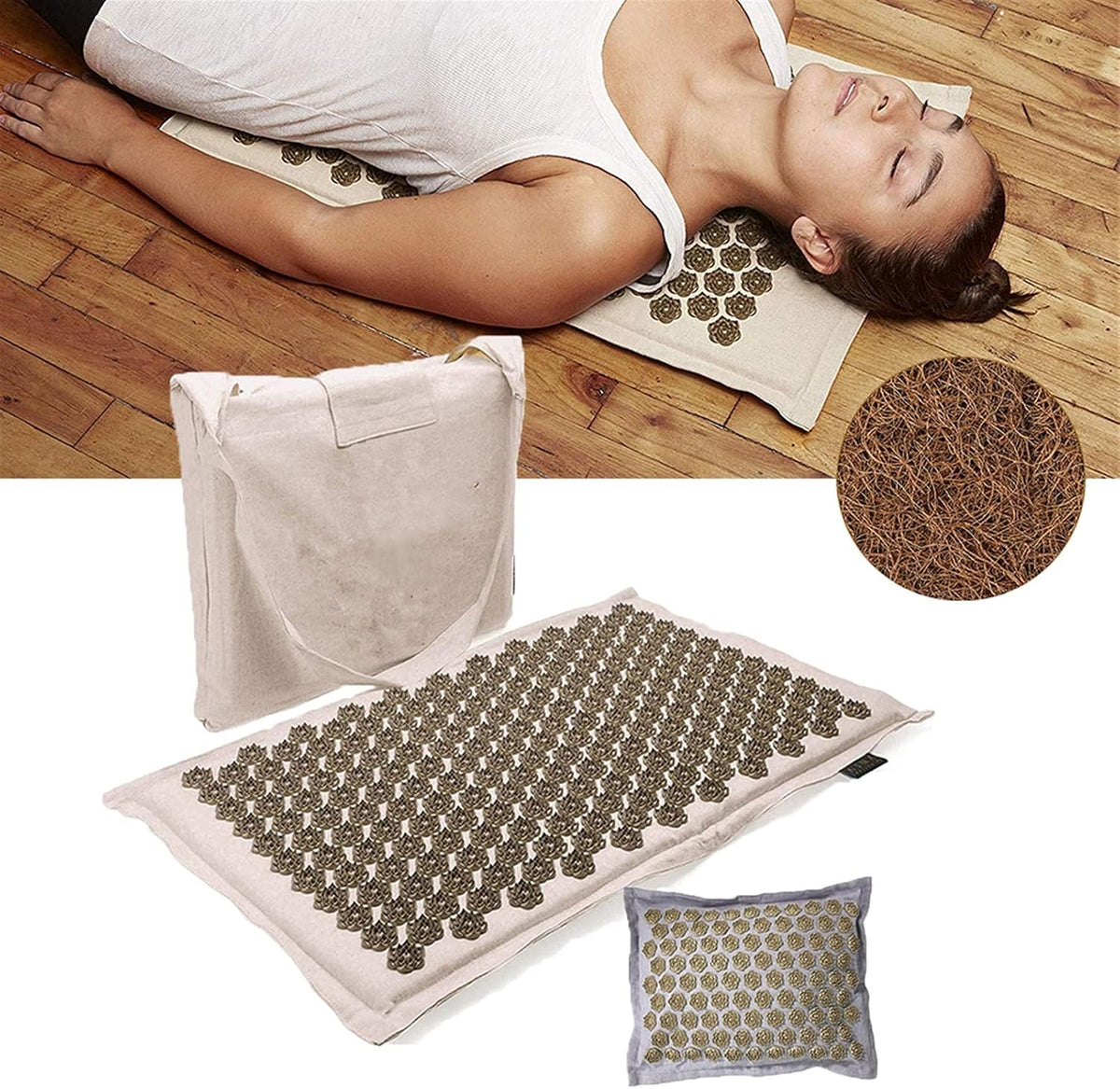 Akupressurmatte & Kissen-Set - 5500 Druckpunkte