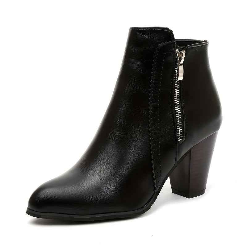 ZOFIE – Hochhackige Stiefel mit seitlichem Reißverschluss