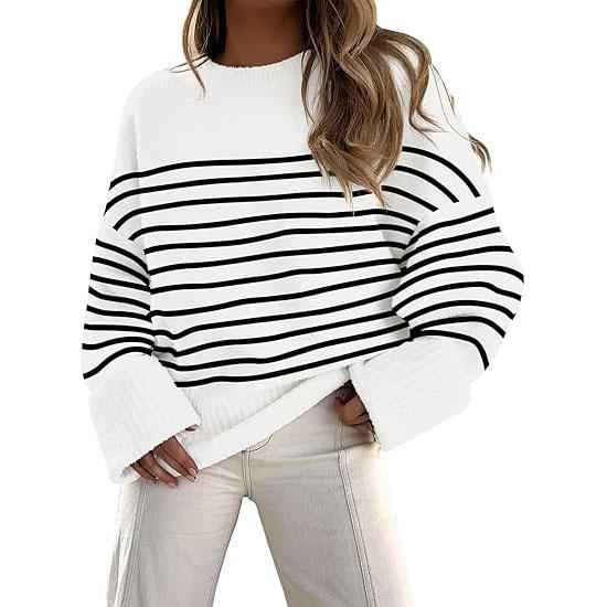 STELLA™ Kuscheliger Langarm-Rundhals-Pullover für Wärme und Komfort im Alltag