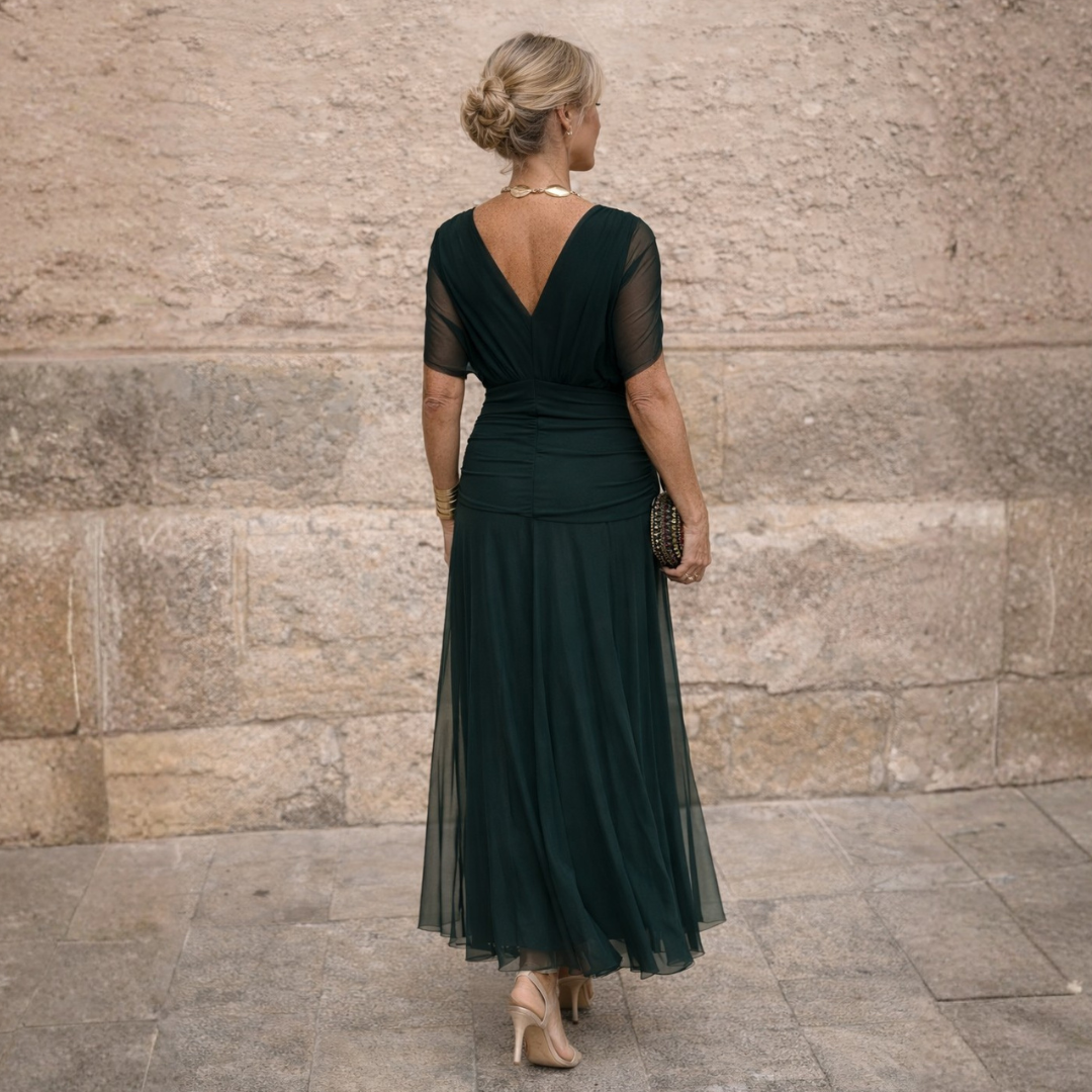 Rossana | Schulterfreies Maxikleid