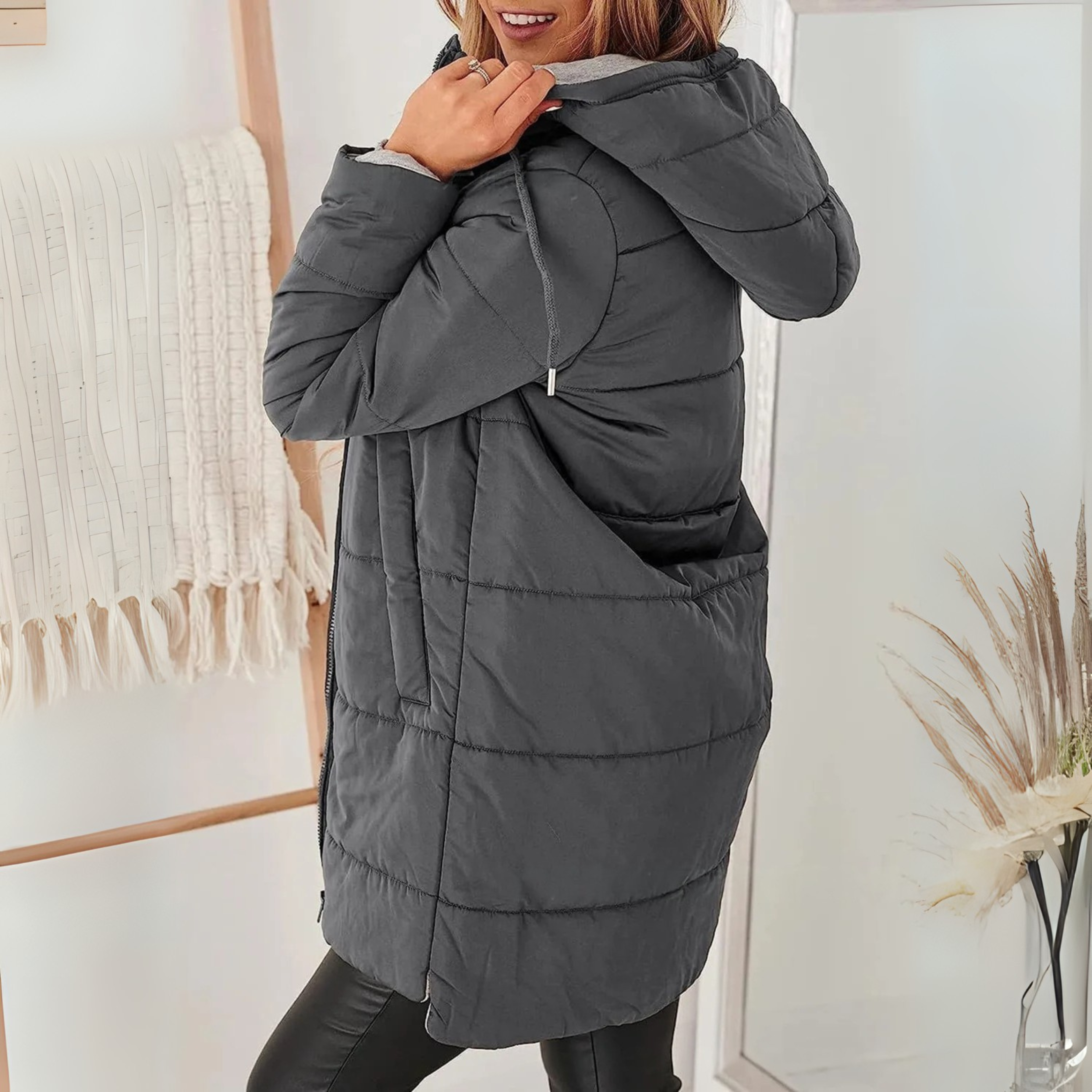 Eula Casual Kapuzen-Pufferjacke mit Daunenfüllung für Wärme und Stil im Alltag