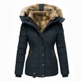 Anna™ kuschelige und warme Winterfelljacke in Dunkelblau