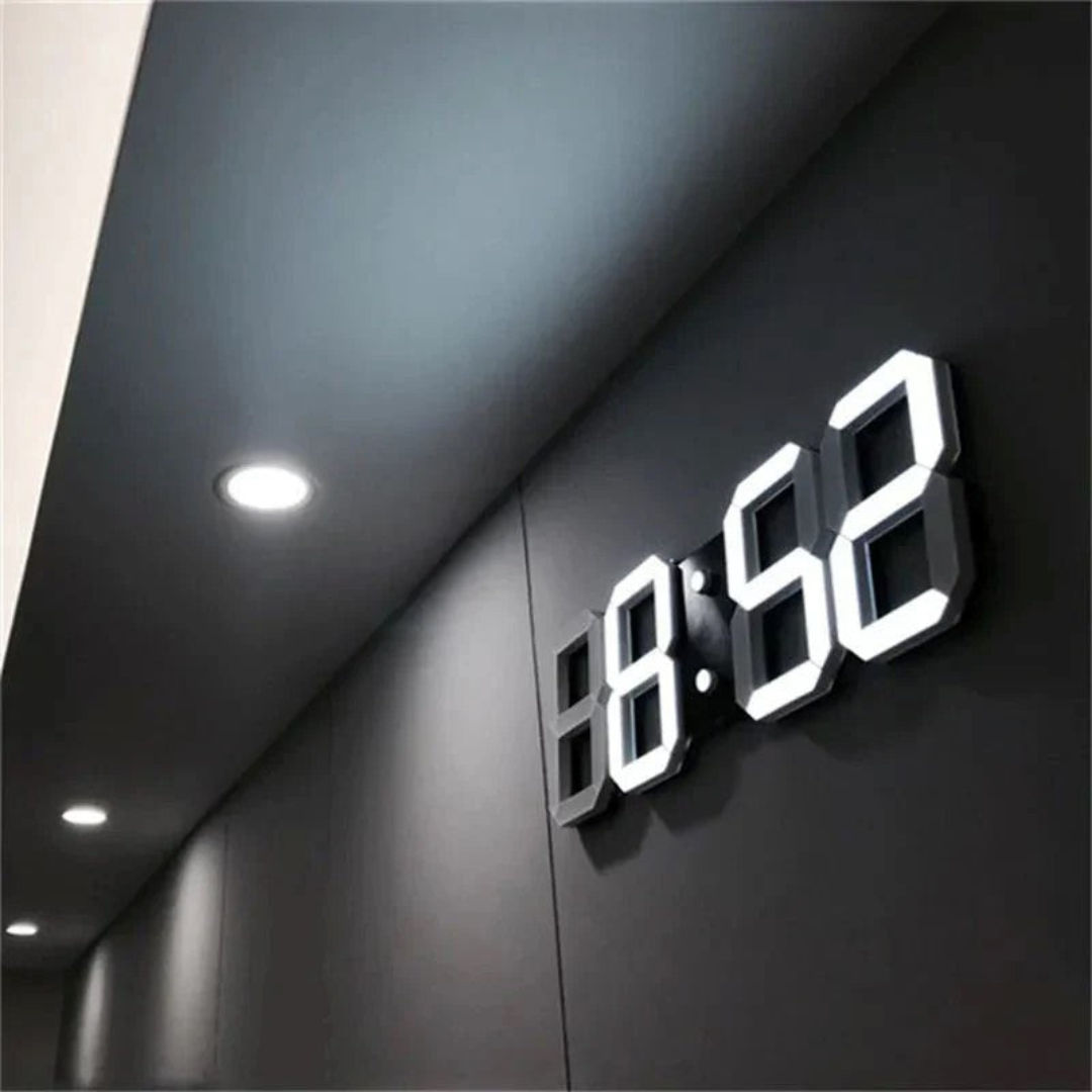 Nyvox - Elegante 3D LED Digitale Wanduhr für moderne Eleganz