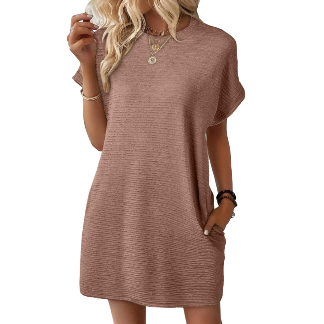 Liora | Lässiges Kleid mit Rundhalsausschnitt