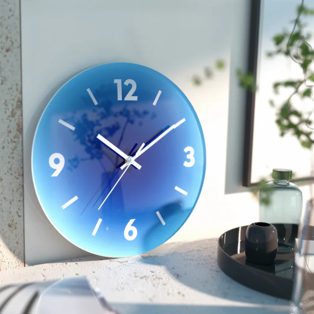 Sunset - Elegante Glasklok Wanduhr für eine stimmungsvolle Atmosphäre