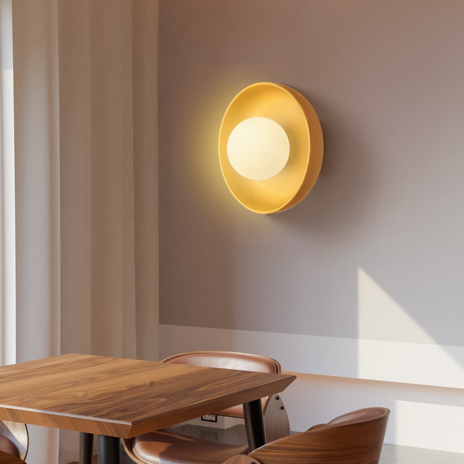 CeramiLux – Elegante runde Wandlampe aus glasierter Keramik für einen raffinierten Stil