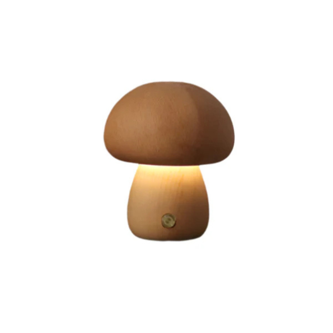 Pheme - Energiesparbare wiederaufladbare Tischlampe aus Holz für stimmungsvoller Licht