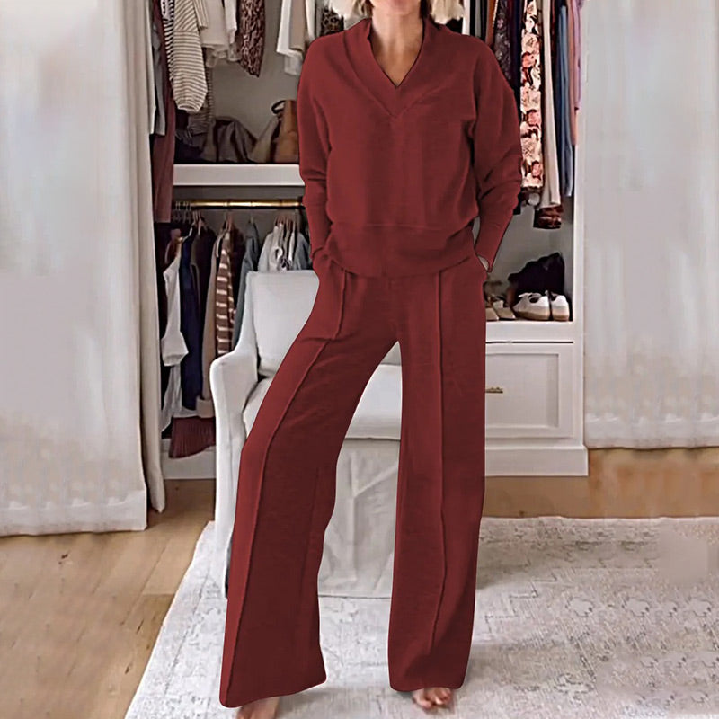 Lounge-Set 2 Teile mit V-Ausschnitt Soft und Bequem