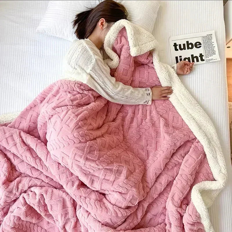 Dicke Lammwoll-Winterdecke - Ultra-Warme Kuscheldecke