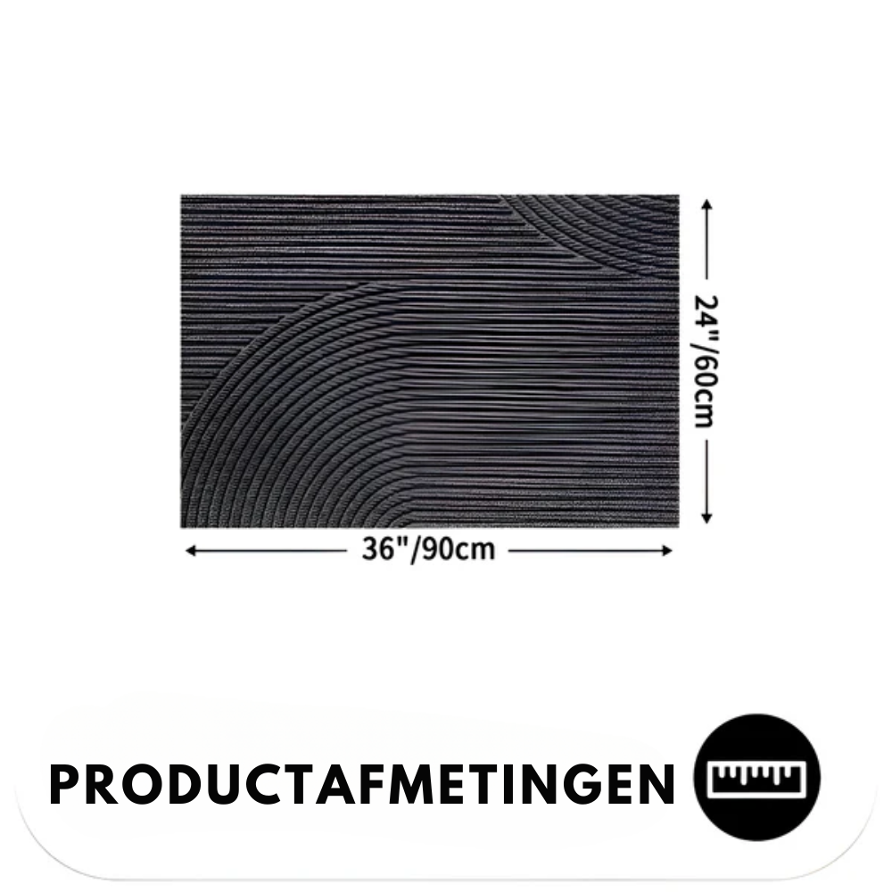 Velione - Stilvolle rechteckige PVC Fußmatte mit modernem geometrischem Muster für rutschfesten Schutz