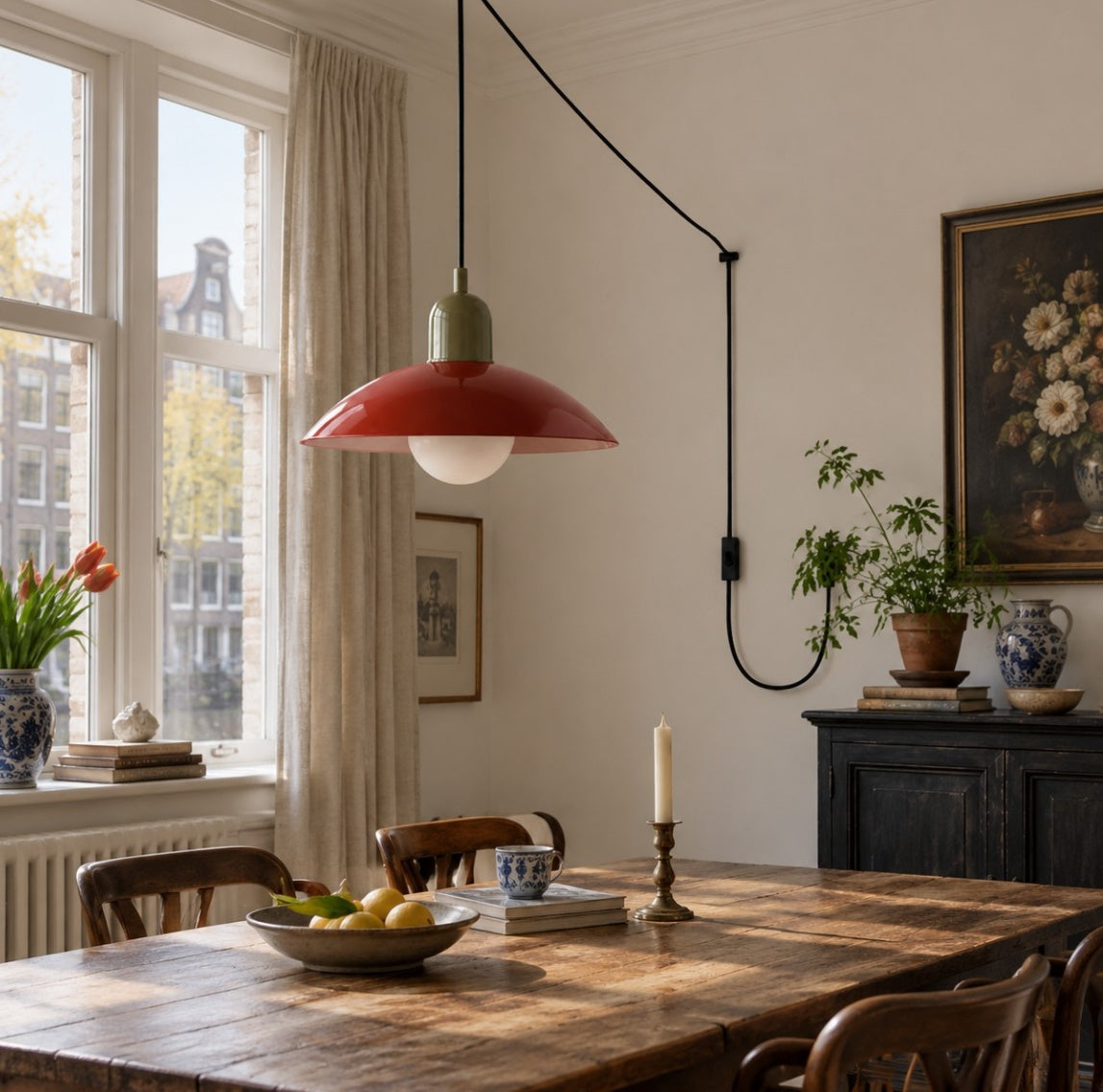 Mid Century Bauhaus Steckerpendelleuchte