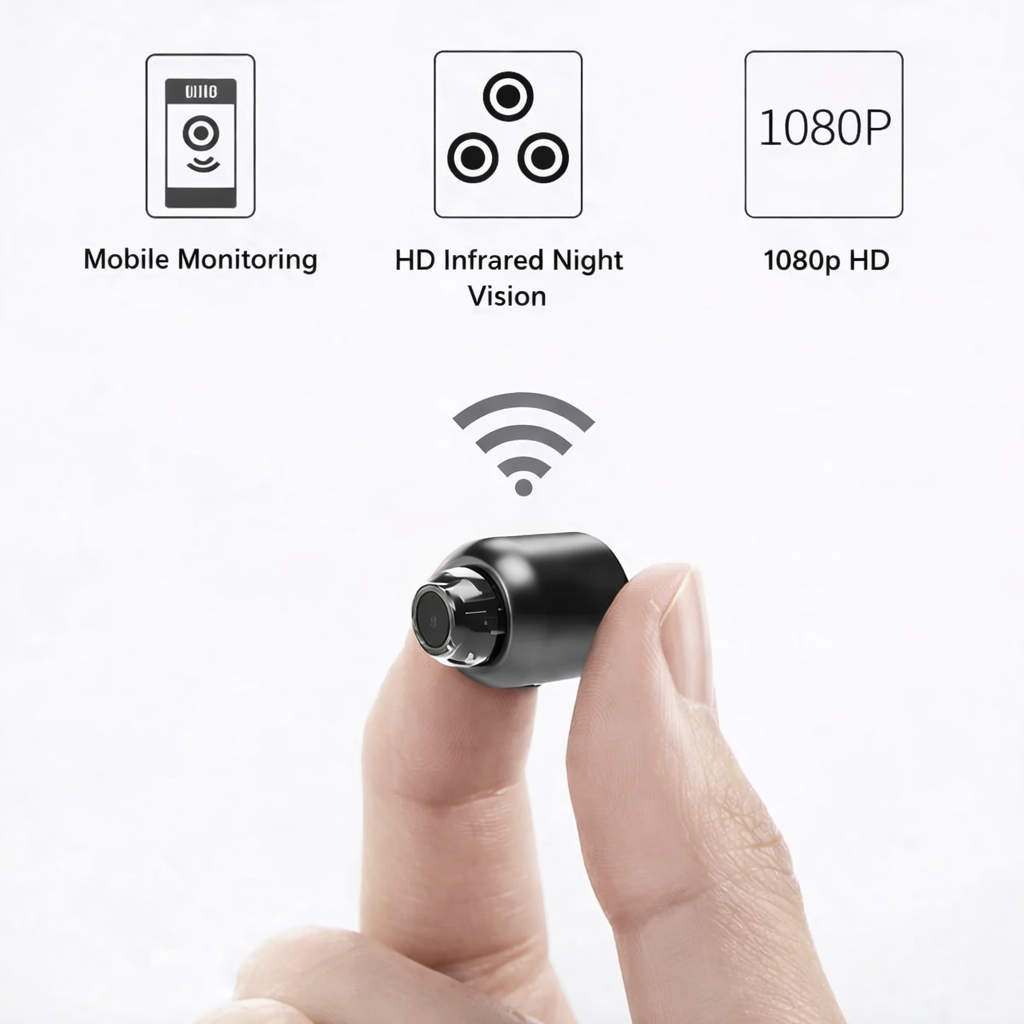 Intelligente WLAN-Kamera für Innenräume - Full HD, Nachtsicht, Audio