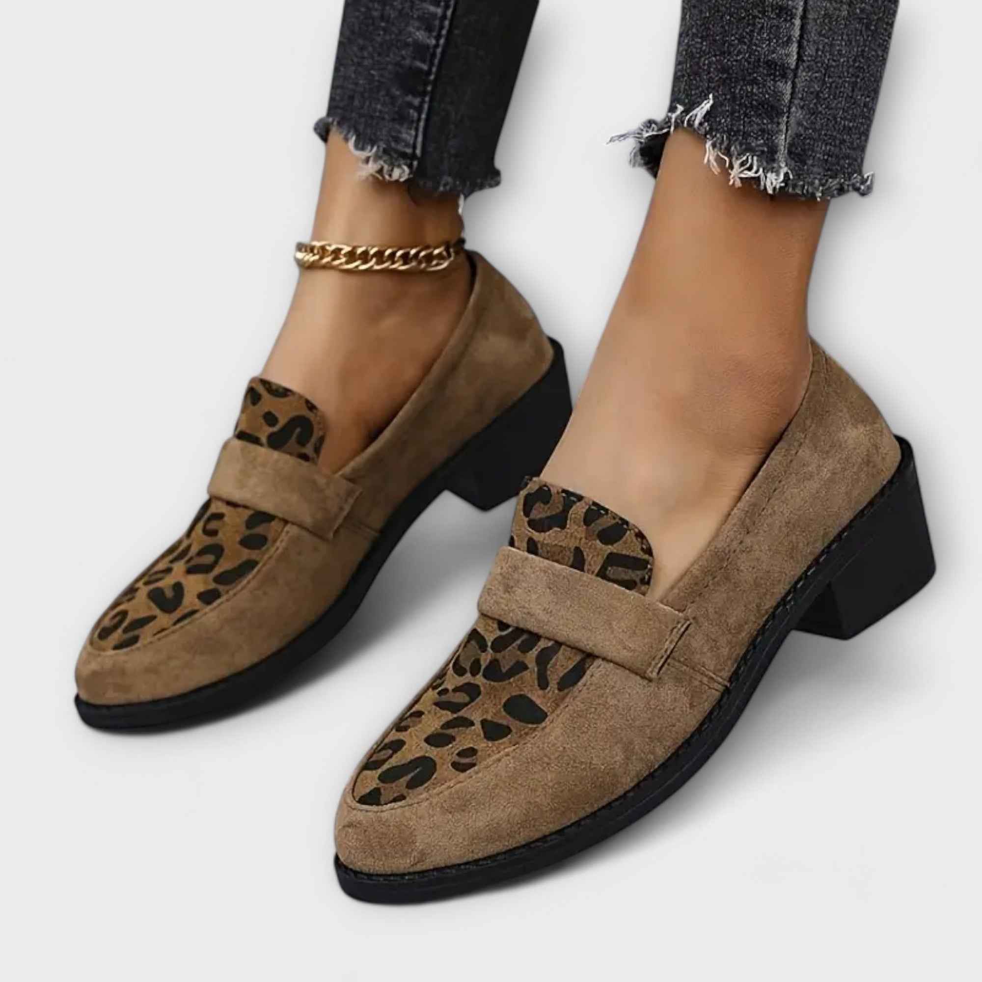 Tamara - Elegant leopard print orthopedic high heel shoes