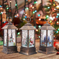 FrostLight Adventskerzenhalter mit Kleinen Windlichtern – Perfekt für Weihnachtsdekorationen