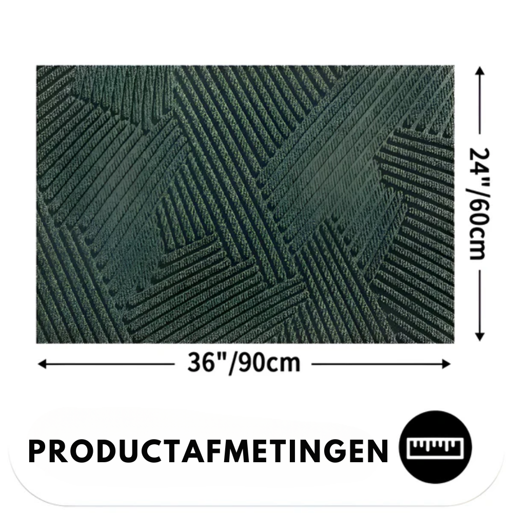 Velione - Stilvolle rechteckige PVC Fußmatte mit modernem geometrischem Muster für rutschfesten Schutz