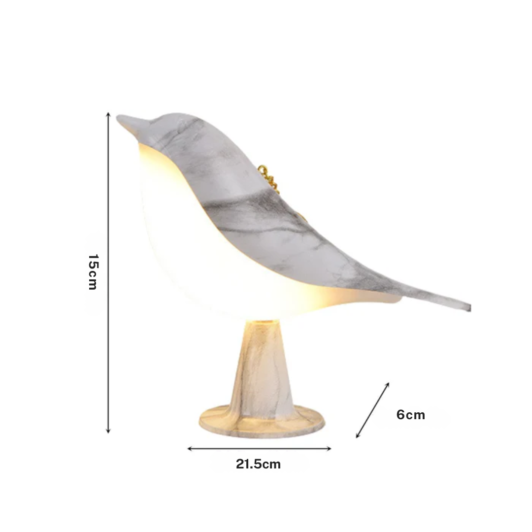 Thix - Tischlampe mit Vogel-Fenster Lustig und Dekorativ