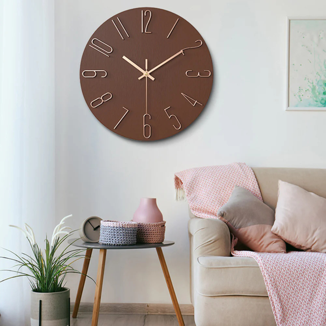 Noble - Stilvolle moderne Wanduhr für ein elegantes Wohnzimmer