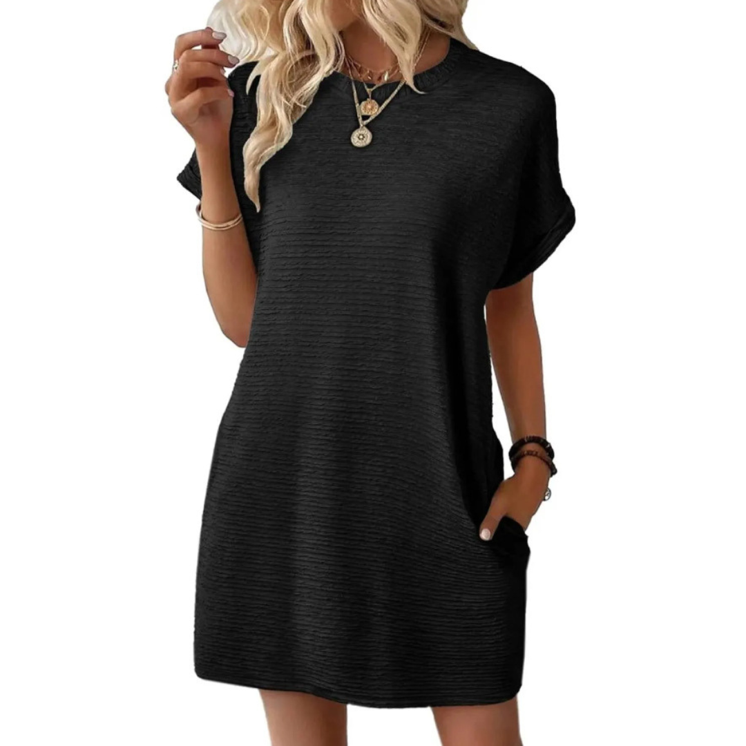 Liora | Lässiges Kleid mit Rundhalsausschnitt