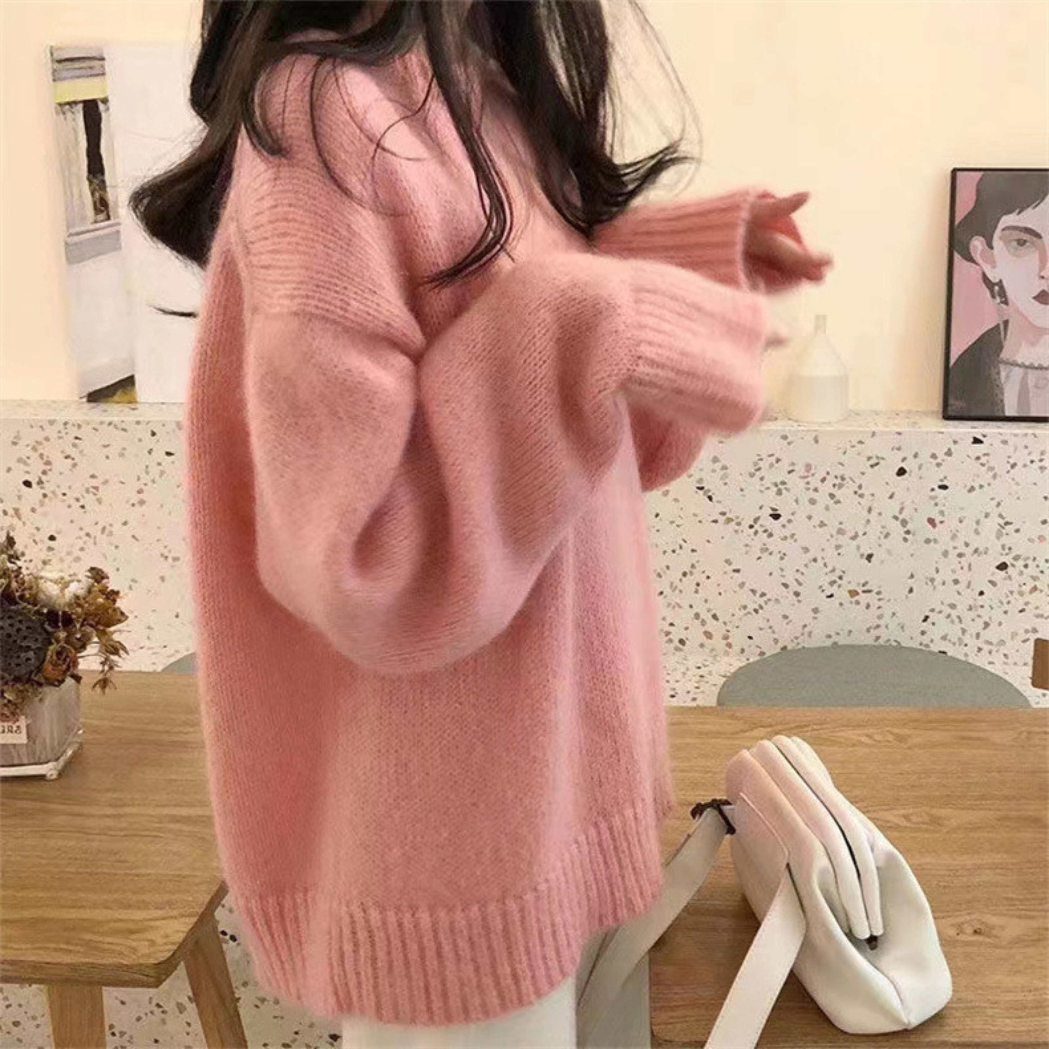 MIOLA™ Gemütlicher, lässiger Strickpullover - Langarm, Rundhalsausschnitt