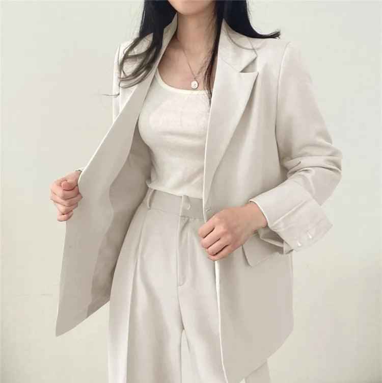 Hailey – Elegantes Damen-Damenkostüm mit langem Blazer