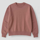 LuxeFleece Oversized Pullover Damen Sweatshirt Rose Brush Weich Gemütlich