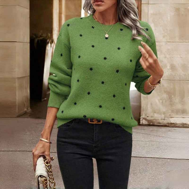 Nina - Schicker Pullover mit Polka-Dots für einen gemütlichen Stil