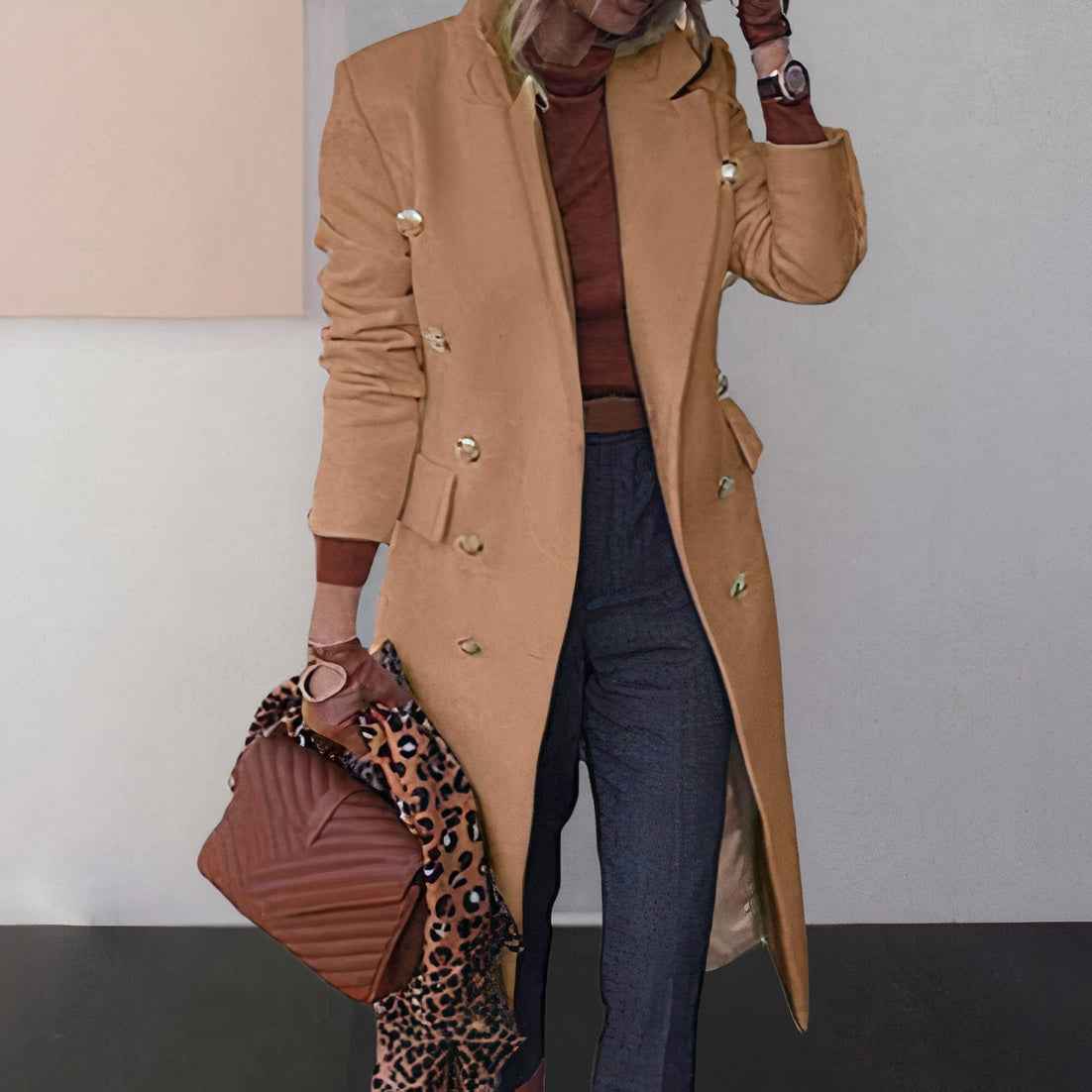 Raïssa | Eleganter langer Mantel für Damen für einen anspruchsvollen Look