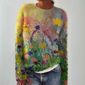 Maglione con delizioso motivo floreale per uno stile confortevole