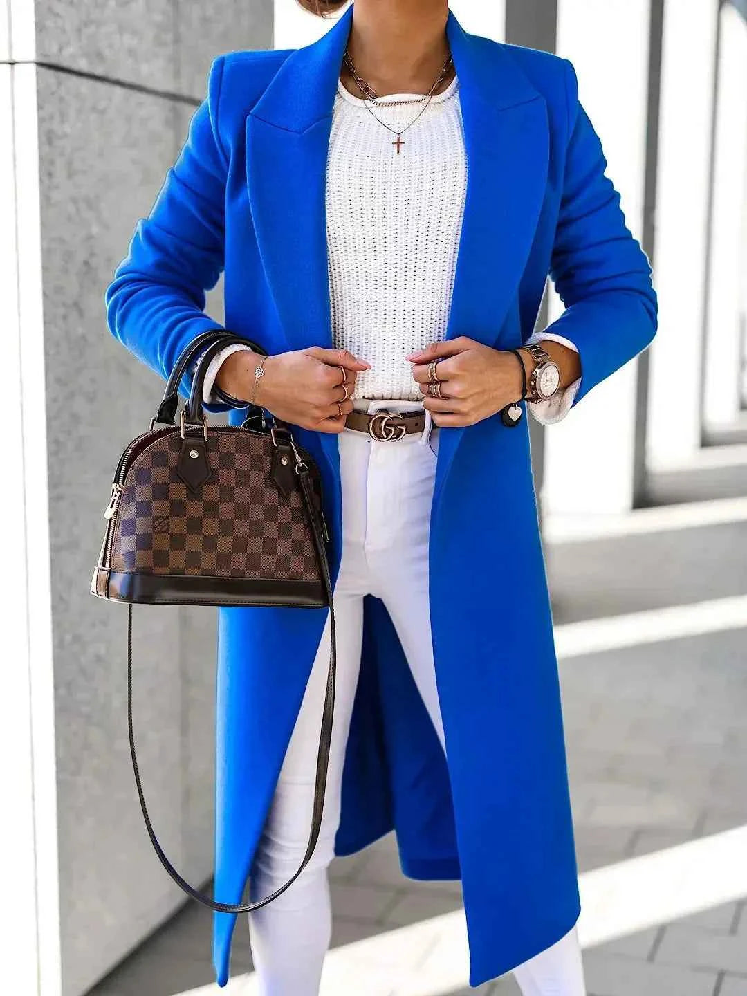 Otilia | Eleganter Wollmantel für Damen – Langer, warm und stilvoll gefertigt