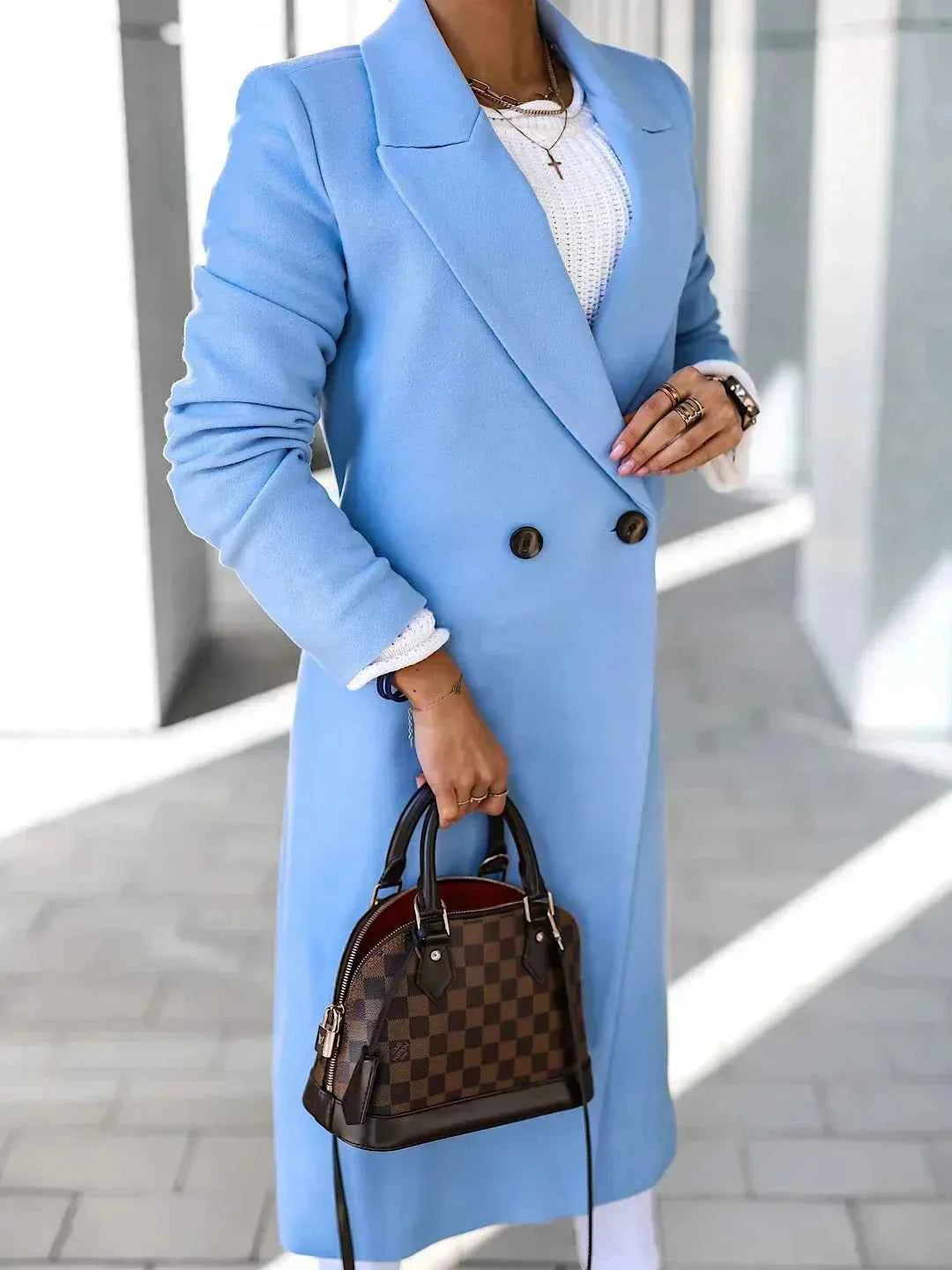 Otilia | Eleganter Wollmantel für Damen – Langer, warm und stilvoll gefertigt