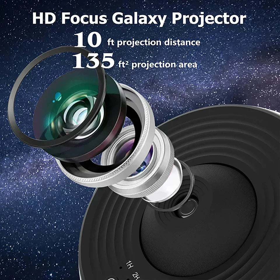 Galaxy Sternenprojektor – 360° drehbare Sternenhimmel-Lampe mit 13 Scheiben