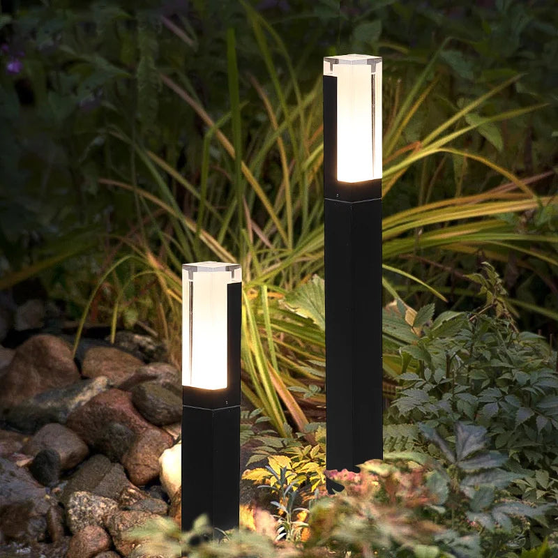 Orlena - Wasserfeste schwarze LED-Gartenlampe für stilvolle Außenbeleuchtung
