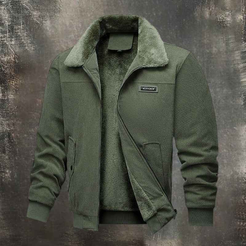 Kuschelige Thermo-Cordjacke — Warm bleiben, ultra-bequem und im Trend
