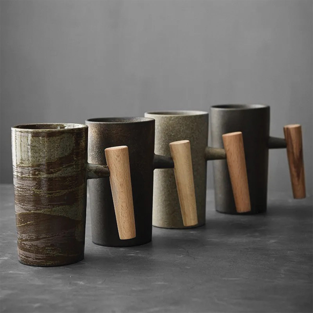 HanaCraft - Elegante Agaten-Tasse aus Keramik, ideal für einen raffinierten Kaffee
