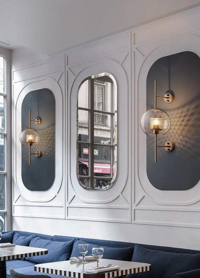 Luxus Wandaufkleber – Modernes Skandinavisches Design mit Glas- und Metall-Finish für einen eleganten Akzent