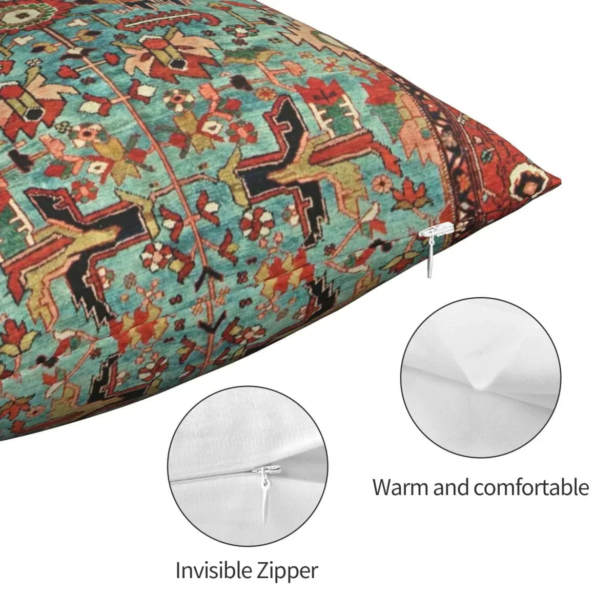 Isanthe - Luxuskissen mit Vintage Heriz Perserteppichmuster für ein elegantes Interieur