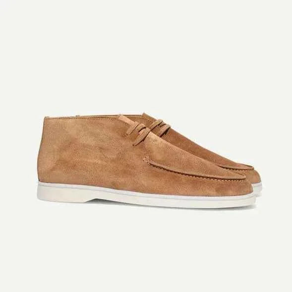 Suede shoes with laces