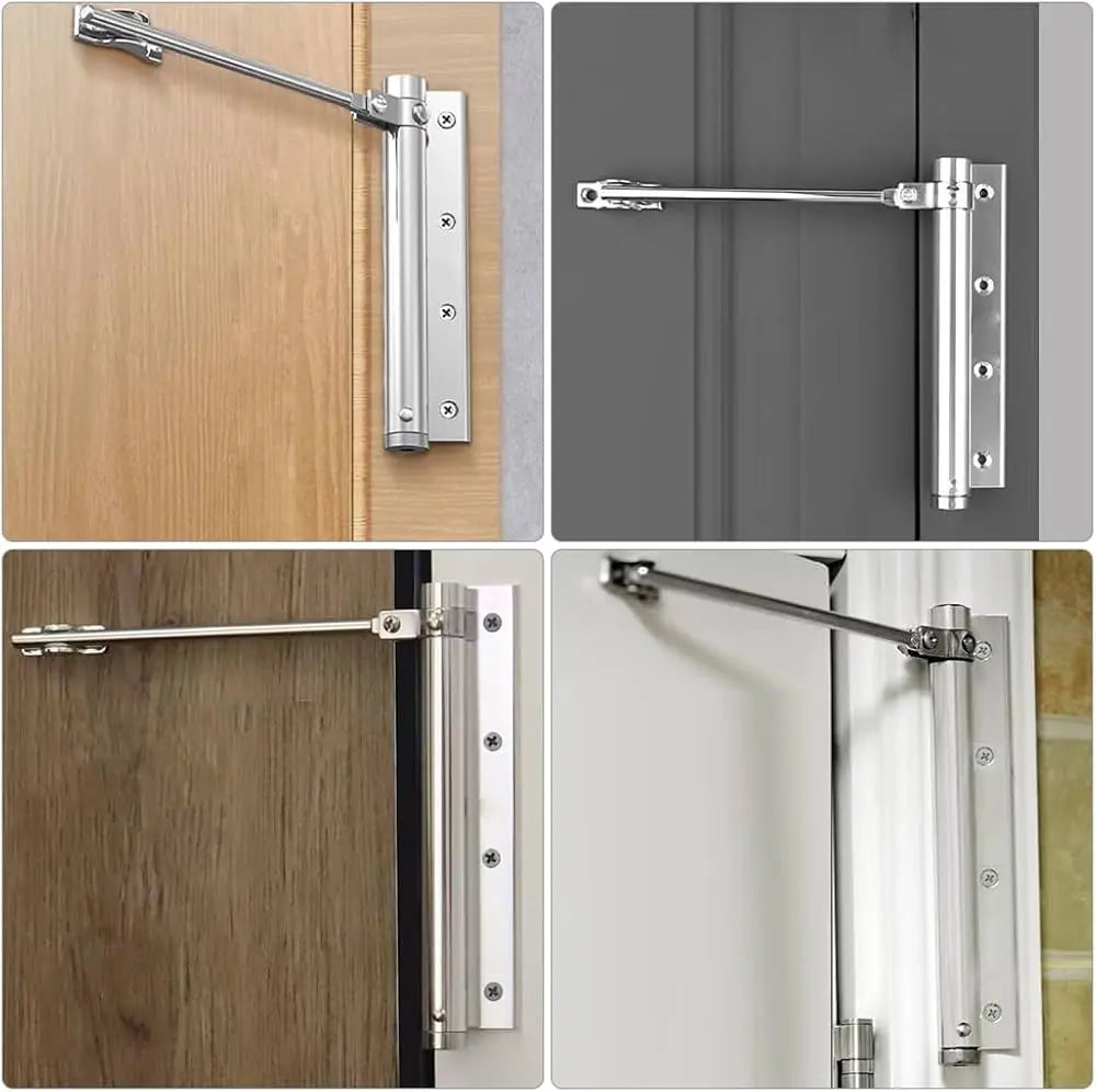 Sanfter Türschließer, hydraulisch, einstellbar, Silber/Schwarz