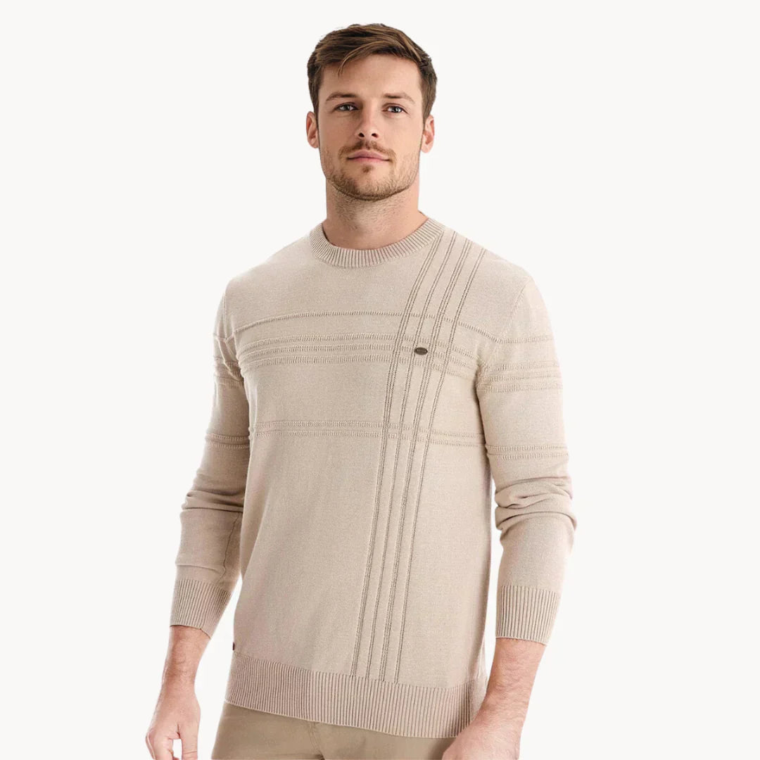 Alessio gestreifter Strickpullover für stilvollen Komfort