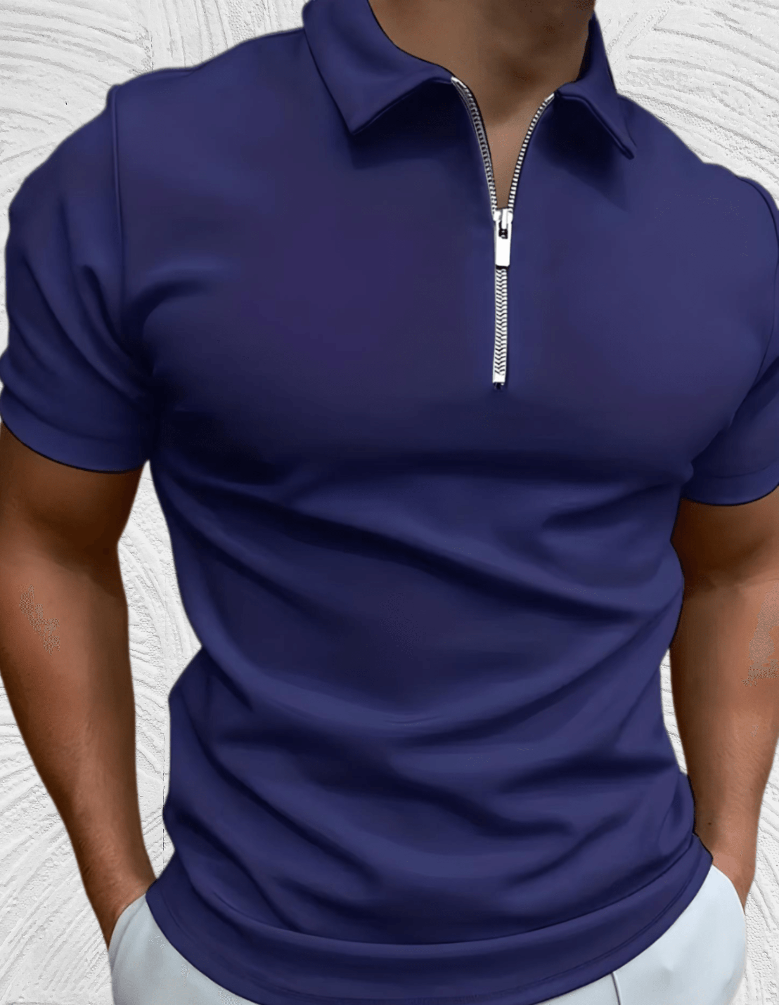 Elegantes Herren-Poloshirt mit Reißverschluss