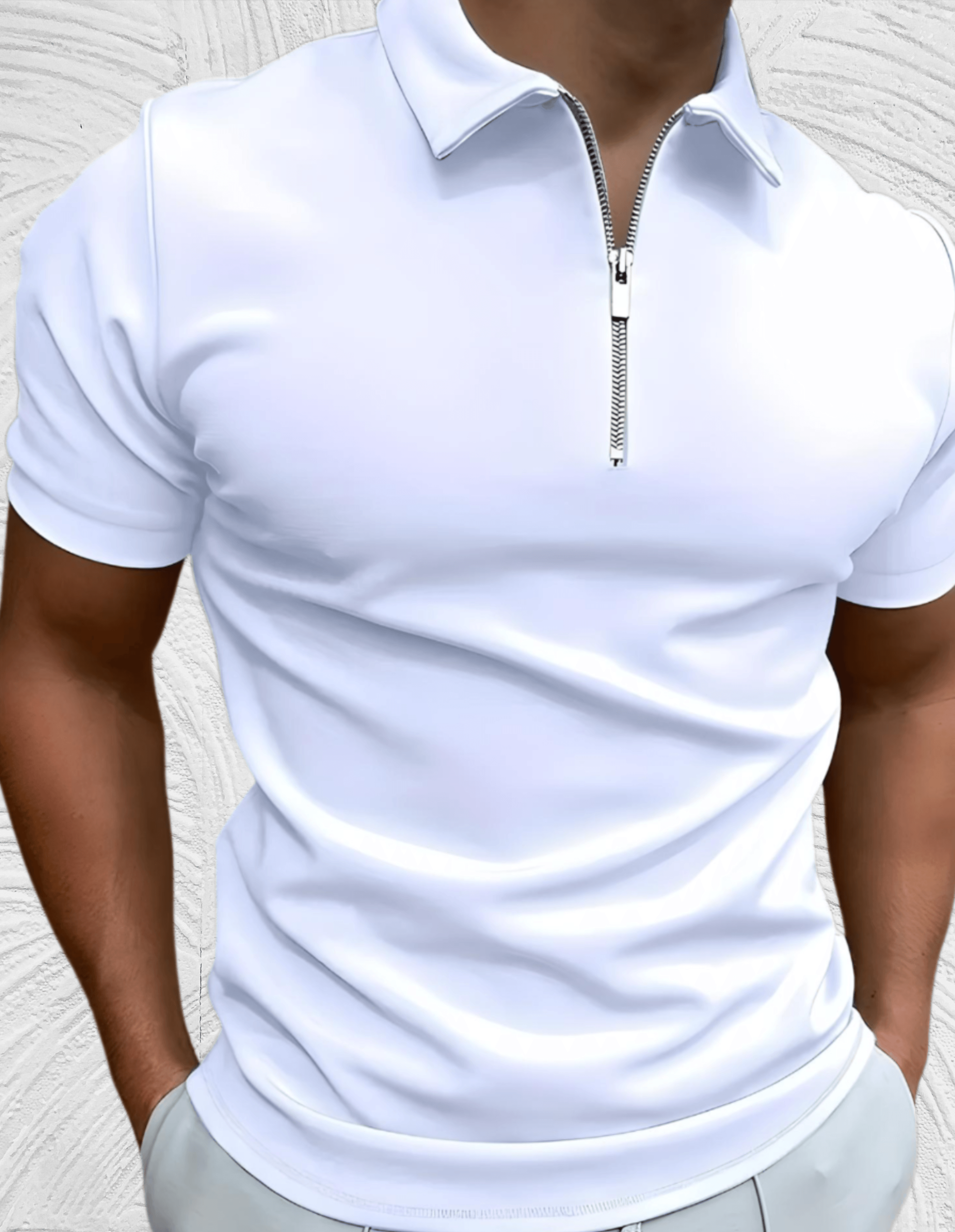 Elegantes Herren-Poloshirt mit Reißverschluss