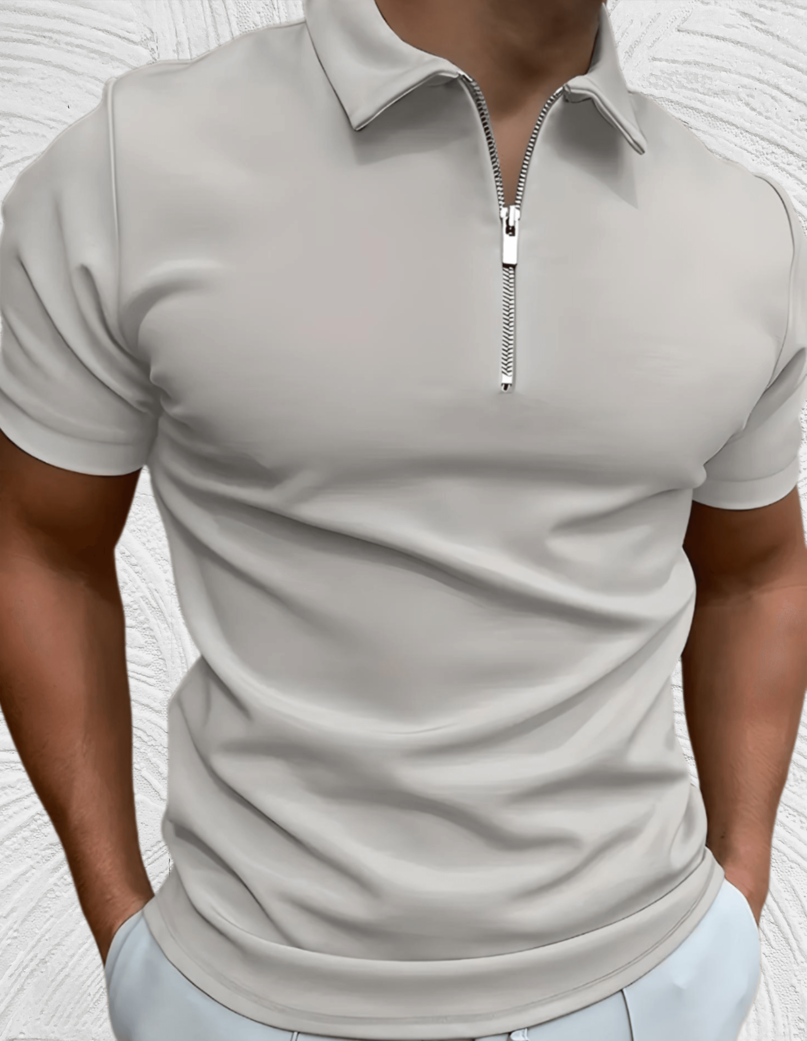 Elegantes Herren-Poloshirt mit Reißverschluss